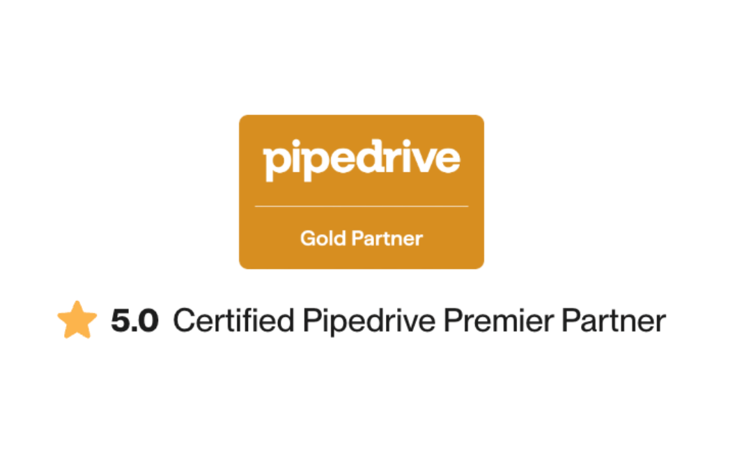 Badge showing Flow Digital's Pipedrive Gold Partner Status
